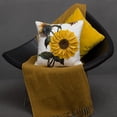 thumbnail image 2 of JWH 3D Sunflower Decorative Pillow Cover 18x18inch Handmade Floral Pillow Case for Couch Sofa Bed Living Room Farmhouse Decor Decor, 2 of 9