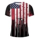 thumbnail image 4 of Blusas y camisas de manga corta y cuello redondo para hombre. Blusas de manga corta con cuello redondo y estampado del Día de la Independencia para hombre. Blusa para hombre., 4 of 5