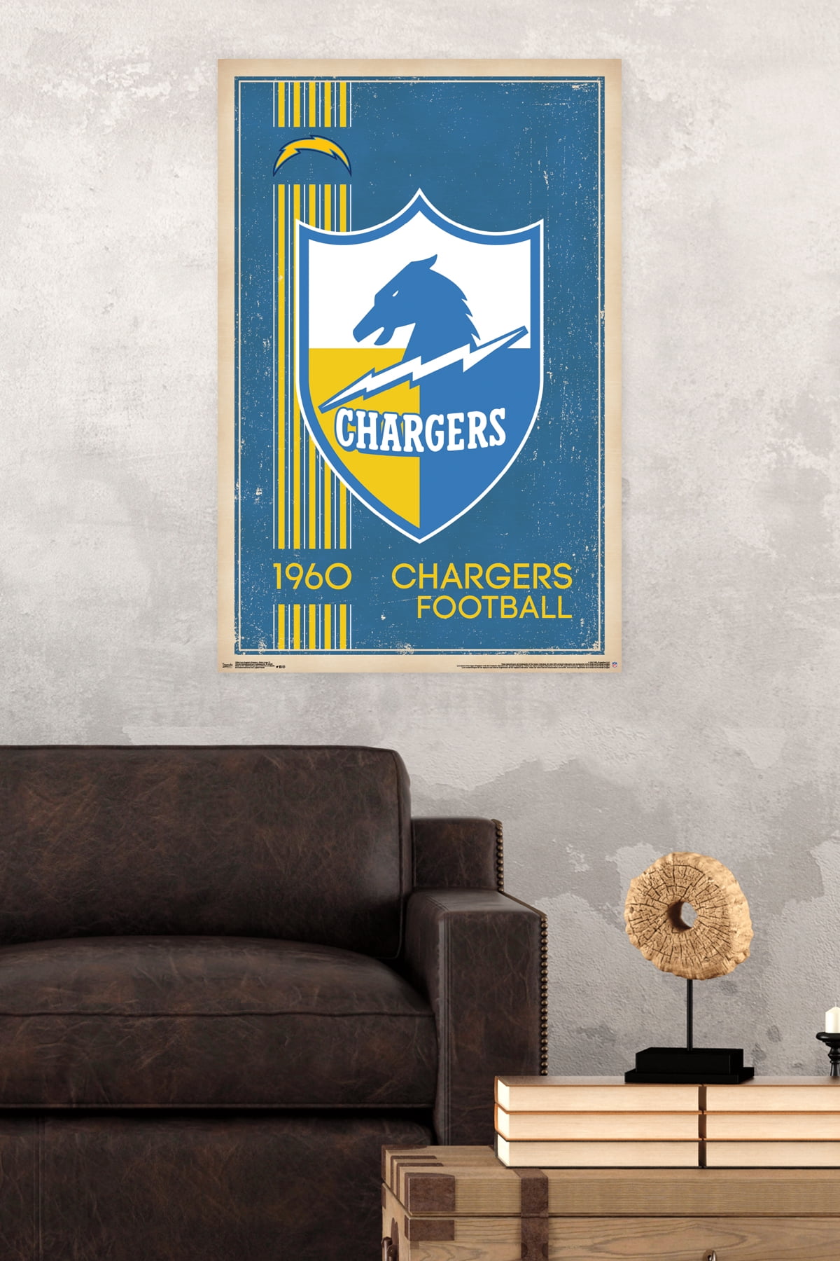 NFL Los Angeles Chargers - Retro Logo 17 Wall Poster, 22.375" x 34"