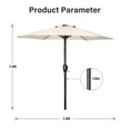thumbnail image 3 of Sombrilla de patio Simple Deluxe de 2,3 m con base de 22,7 kg de capacidad, 3 of 9