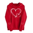 thumbnail image 6 of Craaazy Cozy Hoodies for Women Valentine's Day Drawstring Long Sleeve Hooded Tops with Pockets Gifts, 6 of 9