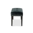thumbnail image 4 of Pemberly Row Modern Transitional Ebony Faux Leather Dining Bench, 4 of 5