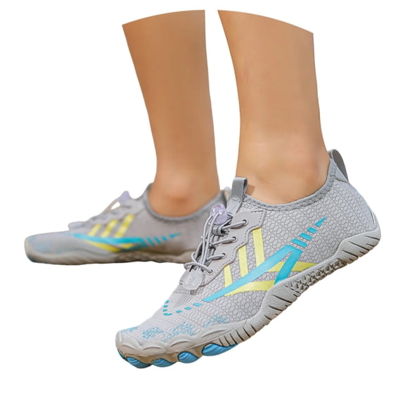 lnmuld Men Women Barefoot Shoes, Breathable Mesh Shoes for Water Yoga Fitness Hiking Color:Yellow,Size:11.5