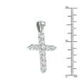 thumbnail image 3 of Luxurman Unisex 14K Large Natural 3.3 Ctw Diamond Cross Pendant (White Gold), 3 of 4
