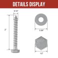 thumbnail image 3 of Tornillos HROMIGRY 5/16 x 2 (50 unidades) galvanizados en caliente, 3 of 6