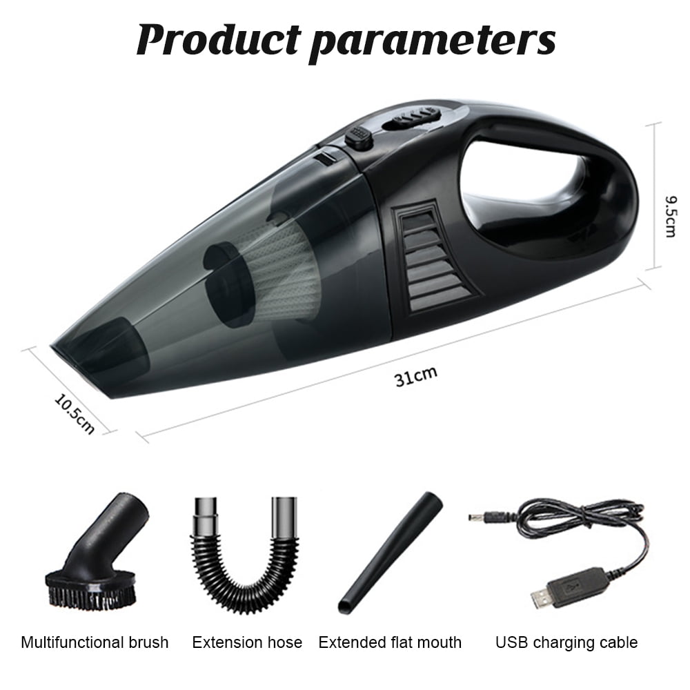 MDHAND Cordless Handheld Vacuum, 6000PA Wet and Dry Vacuum Cleaner for Home and Car, Powerful Suction, Ultra-Lightweight, Quick Charge, Black