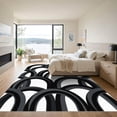 thumbnail image 3 of ODIKA 8'x10' Machine Washable Non-Slip Area Rug, Geometric Black High Traffic Rug, Gray, 1102019, 3 of 7