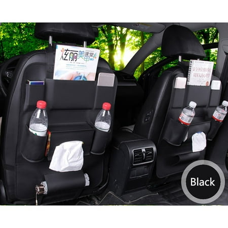 Car Seat Back Protector Kick Mats Leather Car Backseat Organizer with Holder Multipurpose Use for Baby Kids (Best Baby Car Seat Protector For Leather)