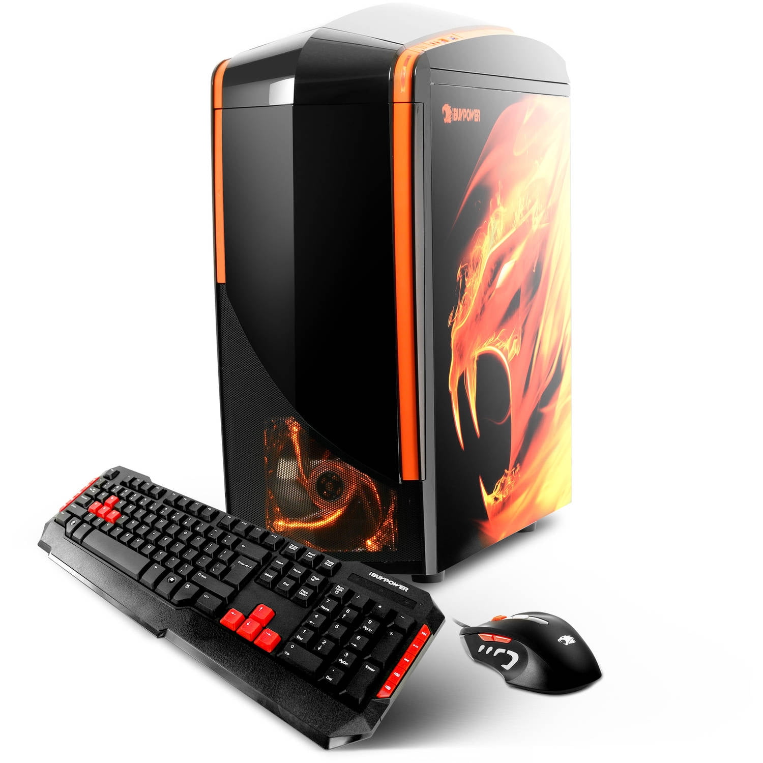 iBUYPOWER Black/Orange Gamer Chimera Flame Desktop PC with Intel Core i7-6700K Processor, 8GB 