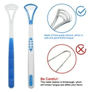 Tongue Brush Cleaner Tongue Scrubber Tongue Scraper Plastic asy to Use for Kids and Adults,Pack of 4