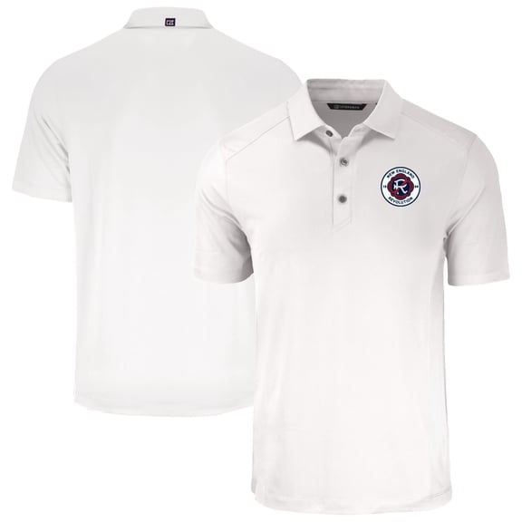 Men's Cutter & Buck White New England Revolution Forge Eco Stretch Recycled Polo