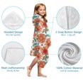 thumbnail image 7 of White Orange Sunflower Green Leaf Pattern Hooded Bath Towel，50"x30" for Ages 3 To 12 Kids, Quick Dry Lightweight Soft Microfiber Hood Beach Towel Cover Up for Kids, 7 of 7