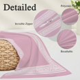 thumbnail image 4 of Pink Geometric Lumbar Pillow Covers 12x20 Inch, White Greek Key Design Abstract Modern Art Decorative Pillowcase with Zipper, Microfiber Breathable Throw Pillowcases for Sofa Bed Living Room, 4 of 9