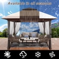 thumbnail image 4 of EastVita 12 x 12ft Pop-up Gazebo Double Roof Outdoor Canopy Tent with Mosquito Netting Camping Canopy Gazebo for Lawn Patio and Garden, 4 of 7
