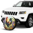 thumbnail image 2 of KAKALAD Birds Lovely Rooster Spring Flowers Seasons 01 Spare Tire Cover Universal Vehicle Accessories Buckle Car Tools 16”in, 2 of 6