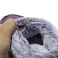thumbnail image 5 of Womens Memory Foam House Slippers Fluffy Moccasins Faux Fur Lining Bedroom Shoes Indoor Outdoor Purple, Size 12-13, 5 of 6