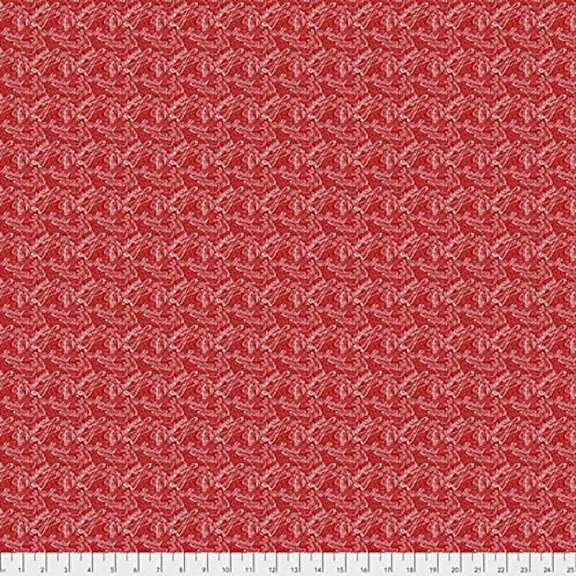 Free Spirit Mid-Century Christmas Christmas Words Red Cotton Fabric by Yd