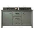 thumbnail image 3 of Legion Furniture 60" MDF/Veneer Wood Double Sink Vanity Cabinet - Green, 3 of 9