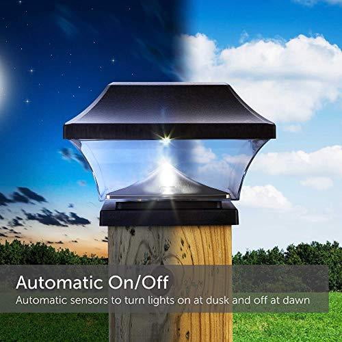 NOMA Solar Post Lights Waterproof Outdoor Cap Lights for 4 x 4