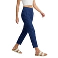 thumbnail image 5 of APEXFWDT Women's High Waist Yoga Ankle Length Pants with Pockets Stretchy Athletic Fitness Cropped Pants,XXL,Blue, 5 of 5