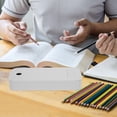 thumbnail image 6 of WASHWEPE 1Pcs Grey ABS Desk Organizer Plastic Drawer Storage Small for Office Supplies 11.8x3.6x1.4in, 6 of 8