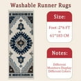 thumbnail image 6 of Hallway Runner Rug 2'x6' Washable Area Rugs Non Slip Laundry Rug Runner Floor Carpet Runners for Hallways Entryway Laundry Room Kitchen, 6 of 11