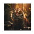 thumbnail image 3 of Designart "Double Exposure Tiger Lensflare form I" Landscapes Print on Natural Pine Wood, 3 of 5
