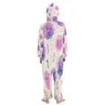 thumbnail image 3 of Soft Big Kids Onesie Pajamas Cozy Loose-Fit Jumpsuits for kids with Pockets for Christmas Lounge & Play Watercolor Dandelions Pattern, 3 of 8