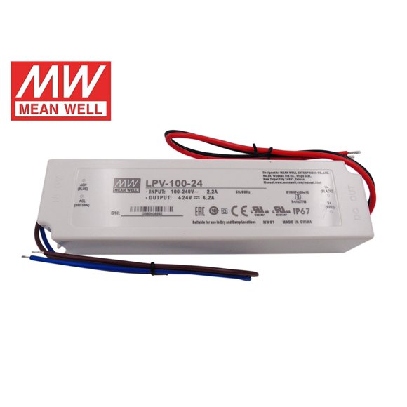 Mean Well LPV-100-24 AC-DC Single Output LED Driver, Constant Voltage