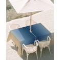thumbnail image 2 of Navy Blue Khaki Ombre Outdoor Tablecloth with Umbrella Hole, Modern Abstract Art Gradient Spillproof Waterproof Outdoor Table Cover, Patio Tablecloths for Party Picnic Camping, Rectangle 54"x80", 2 of 9