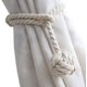 thumbnail image 1 of Paquete de 2 alzapaños para cortinas: alzapaños de cuerda para cortinas resistentes, alzapaños decorativos rurales hechos a mano (beige), 1 of 4