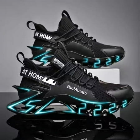 

Fashionable Knitted Blade Sneakers for Men: Breathable Shock-Absorbing Non-Slip Running Shoes for Active Wear-43