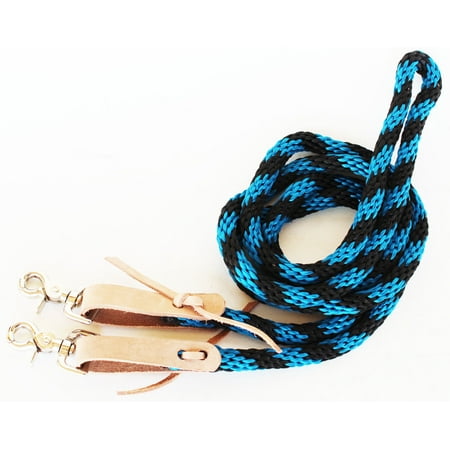 Champion Barrel Horses - Horse Roping Tack Western Barrel Contest Nylon Reins Tie Ends 607502-05