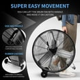 thumbnail image 6 of Gymax 24 Inch High-Velocity Industrial Drum Fan Portable Heavy-Duty Metal Fan Adjustable, 6 of 10