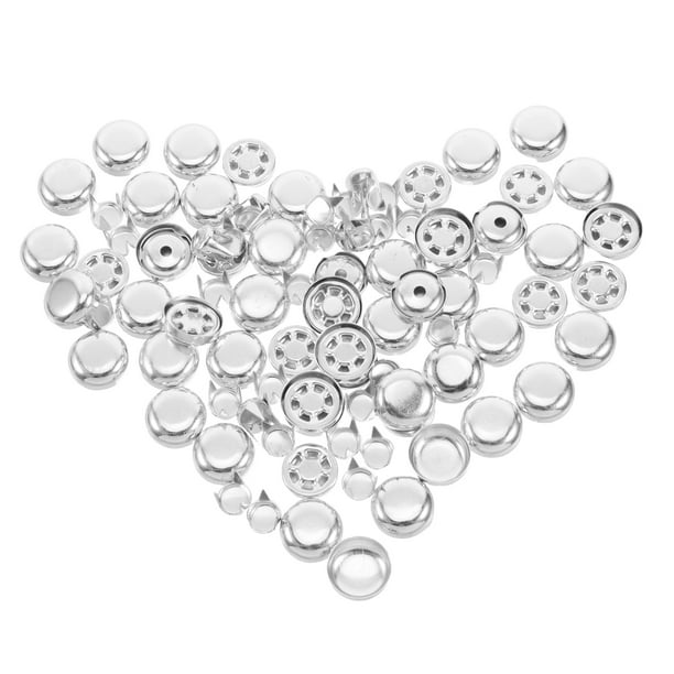 100 cubiertas de botones de metal para gorras de béisbol. Reemplazo de botones para coser sombreros y manualidades. Tapas de botones para reparar gorras.