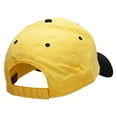 thumbnail image 4 of Dachshund Dog Patched Two Tone Cotton Twill Low Profile Strap Cap - Black Yellow OSFM, 4 of 5