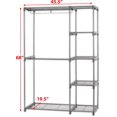 Simple Houseware Freestanding Clothes Garment Organizer Closet, Silver