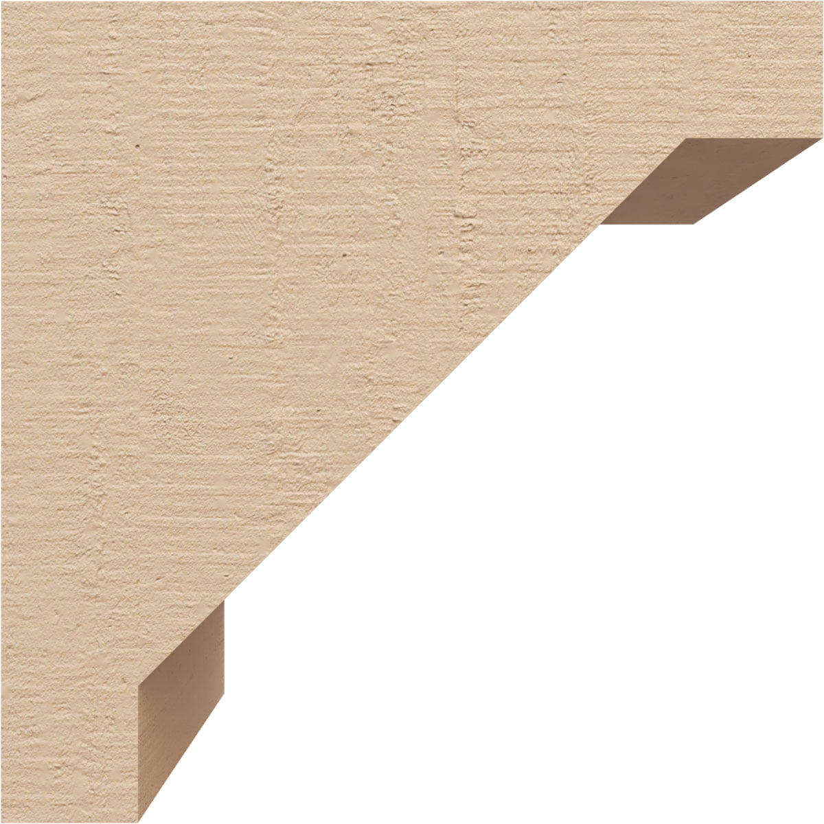 7"W x 7"D x 7"H Wide Burlington Rough Cedar Woodgrain TimberThane Corbel, Primed Tan