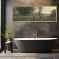 thumbnail image 3 of IDEA4WALL Extra Large Framed Canvas Print Wall Art Misty Pines Forest Foggy Landscape Artwork Nature Vintage Inspired Pastel Antique Fine Art Decorative Relax/Calm for Rooms Decor - 60"x20", 3 of 5
