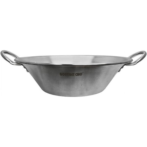 22 Inch x 7-1/2 Inch x 13 Inch Outdoor Carnitas Cazo Stainless Steel Pot Pan Work