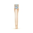 thumbnail image 3 of ANGARA Natural Half Eternity Five Stone Aquamarine and Diamond Wedding Ring in 14K Rose Gold for Women (Size-3.8mm) | March Birthstone, Anniversary, Jewelry Gift for Women | Natural Aquamarine Ring, 3 of 9