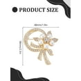 thumbnail image 2 of 1Pcs Flower Alloy Rhinestone Brooches Brooch Badge Pins for Clothing Dress Coat White DIY, 2 of 3
