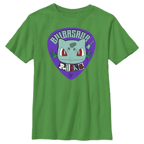 Boy's Pokemon Bulbasaur Rocks Graphic Tee Kelly Green Medium