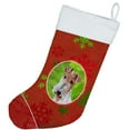 thumbnail image 2 of Carolines Treasures SC9748-CS Wire Fox Terrier Red Snowflakes Holiday Christmas Stocking  Large multicolor, 2 of 2