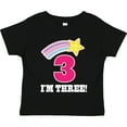 thumbnail image 3 of Inktastic 3rd Birthday 3 Year Old Girls Rainbow Star Girls Toddler T-Shirt, 3 of 5