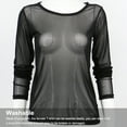 thumbnail image 3 of Qarigey Camiseta básica de manga larga con cuello para mujer, camiseta decorativa para mujer, XXXL Type2 NO2 Qarigey AP008918-06, 3 of 6