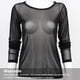 thumbnail image 3 of Sonducket Camiseta básica de manga larga para mujer, camisetas negras transparentes para mujer, ropa informal, decoración, camiseta con Type9 NO9, 3 of 6