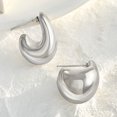 thumbnail image 5 of Retro high-end hollow earrings women's trendy gold-plated light luxury temperament hoop earrings for women Couple jewelry Valentine's Day gift, 5 of 5