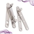 thumbnail image 3 of FUTUREORYY 1 Set Metal Hinge Silver Square Shape Easy to Install Durable Detachable 4.3x2x0.6in For Doors, 3 of 8
