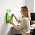 thumbnail image 5 of Magnetic File Folder Organizer for Refrigerator,A4 Coded Wall File Holder for Papers & Mail,Fits Whiteboard Fridge Office Classroom,Green, 5 of 8